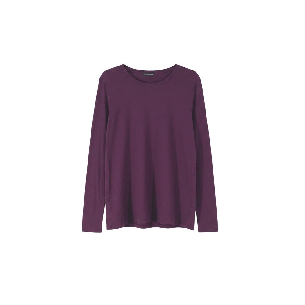 Eileen Fisher Womens Purple Long Sleeve Crew Neck Jersey Top Size Medium